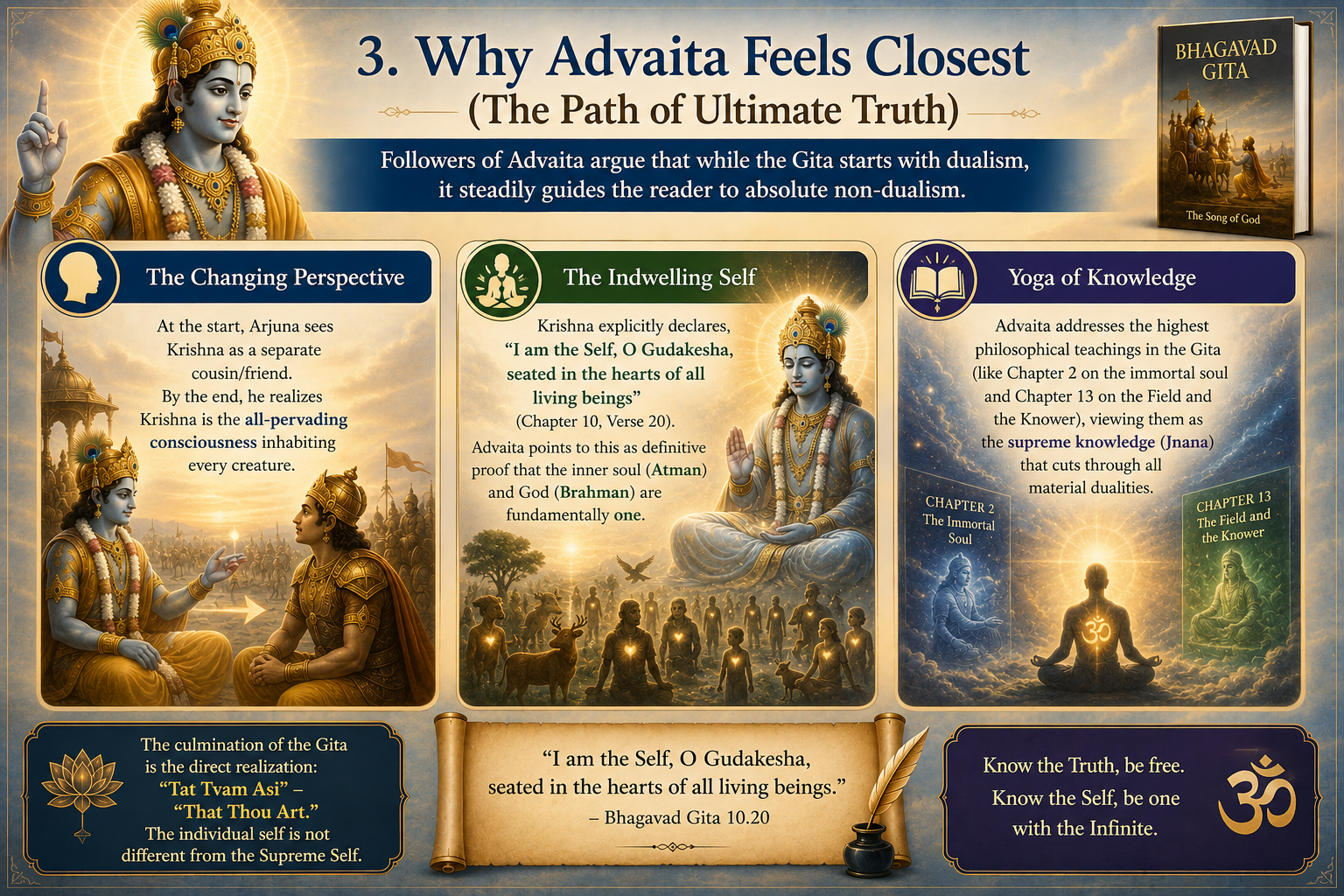 Infographic: Why Advaita feels closest to the Bhagavad Gita